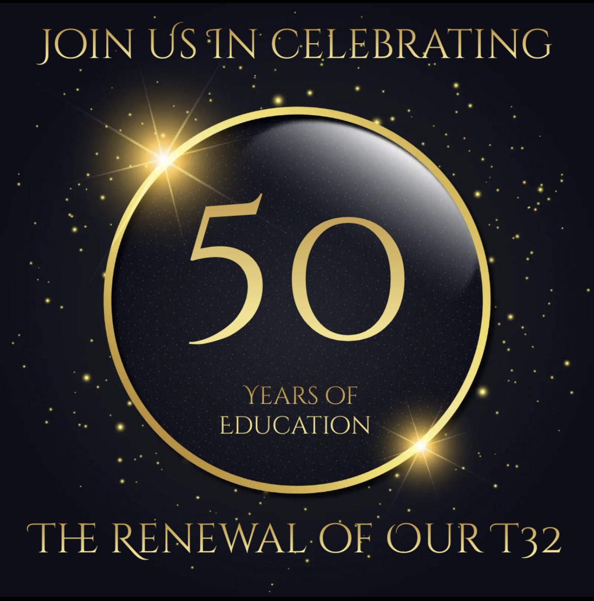 We are proud to announce that our T32 Training Grant was renewed for another 5 years, bringing us to 50 consecutive years of this training grant!! We are so grateful, and also so proud of everyone who has made this achievement possible!