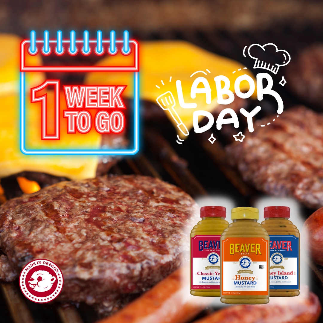 BeaverBrand's tweet photo. Can you believe it's only 1 more week until Labor Day?  If you want to impress your friends and neighbors next weekend with out-of-this-world flavors, now's the time to get your hands on them!  You can find us in most grocery stores, or we're also available on Instacart! https://t.co/fARWKDGIZJ