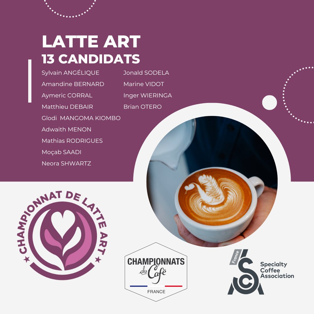 RDV du 9 au 11 sept 2023 pour les championnats de France de Latte Art ! Les championnats se dérouleront au #pariscoffeeshow
<a href="/Collectif_Cafe/">Collectif Café</a> #latteart #scafrance #championnatdelatteart