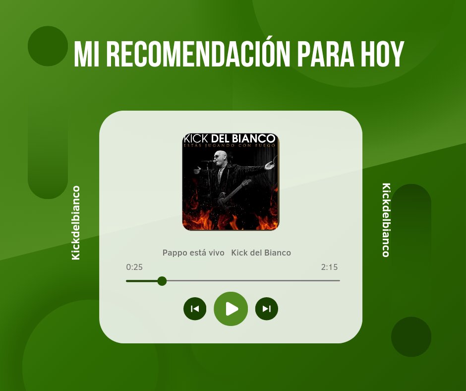 kickdelbianco's tweet photo. Para hoy lunes no hay nada mejor que escuchar #PappoEstáVivo por #Spotify
ESCUCHA, DESCARGA y COMPARTE
https://t.co/pZu9IQGH2D
#kickdelbianco #argentina #NuncaEsTarde #mexico #rock #blues #ravenfamily #ravenpicks #lovemylife #lovemyjob
@spotifymexico #lunes #MalaVidaTV https://t.co/OCZBizcWWJ