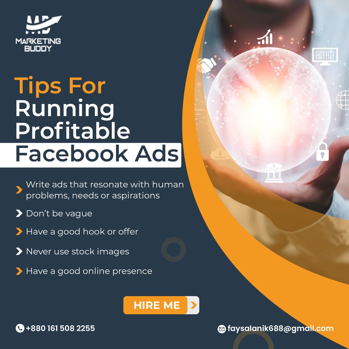 fhaneek22's tweet photo. Tips for running profitable Facebook Ads

📣Hire Me : https://t.co/zeQBi4wr2P
🟢WhatsApp : +8801615082255

#facebookads #facebookadscampaign
#instagrammarketing #instagramads #linkedinadvertising #facebookadvertising https://t.co/ClJ04R1FMM