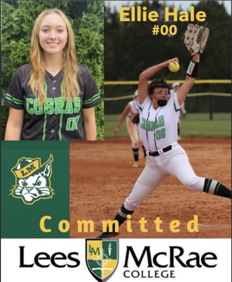 EllieHa64274510's tweet photo. Thank you to my family, coaches and friends for supporting me and help leading me to success. Softball has been a huge part of my life and I’m so grateful to continue my academics and athletics with Coach Bumgarner at @LMCBobcats. I cant wait to work hard and compete as a bobcat! https://t.co/sDrXAJuPDc
