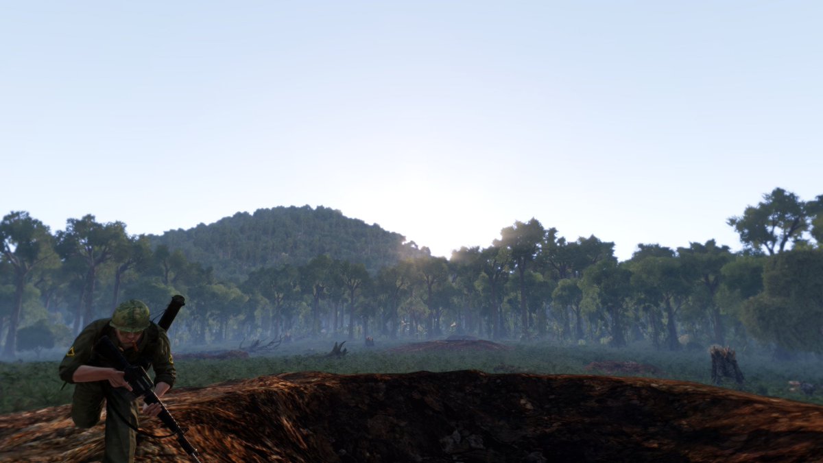 This weekend 1st Platoon took part in Operation Silver Bayonet (We Were Soldiers). Thanks to our mission making team and the use of the Deformer. mod We have been able recreate the battlefield. (2/3) #Arma3 #SOGPF #Vientnamwar #Arma3photography