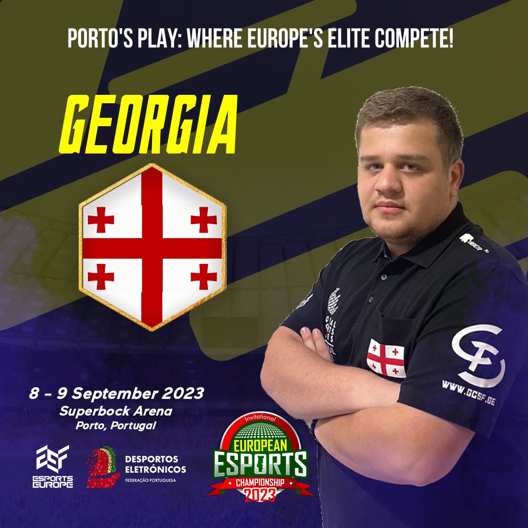 🌟 Team Spotlight 🌟  Today's spotlight goes to the national team of Georgia, whose national athlete is a renowned player, former world champion in 2021. He has but one goal: to win the Invitational European eFootball Esports Championship 2023! #TeamSpotlight #EsportsLegends
