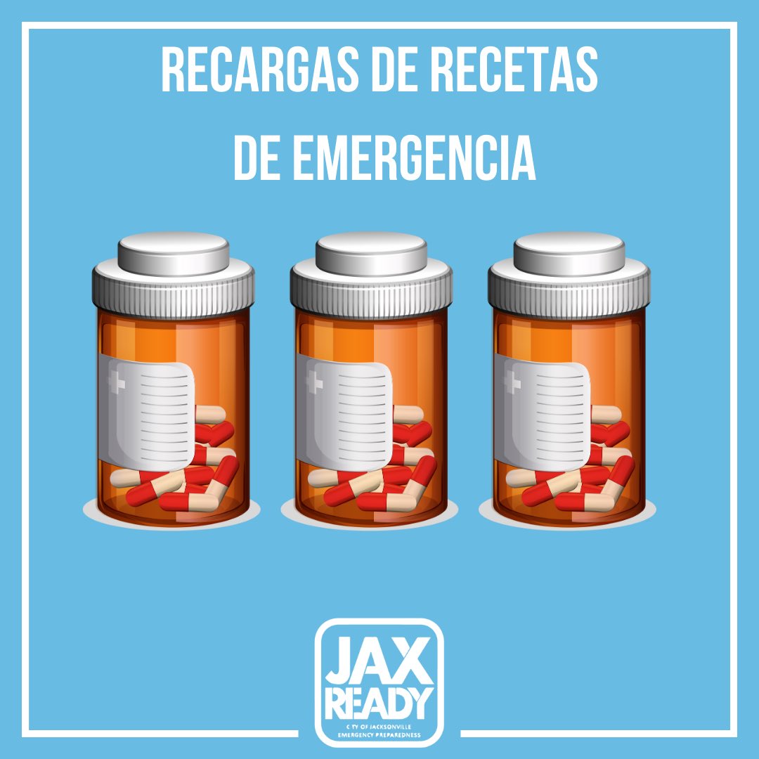 Governor DeSantis has declared a State of Emergency for Duval County which allows for early RX refills as an emergency preparedness measure. Take the time now to ensure you have enough of your medications to last you through the storm. Contact your pharmacy for more info.
