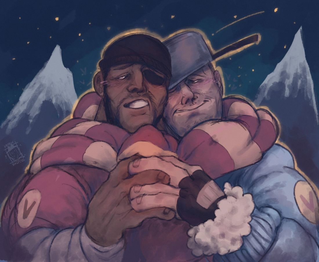 LatexKaktus's tweet photo. I am still on the "I want that the red demoman made the scarf for blu soldier" war path
#lilpootis #sollydemo #bootsnbombs https://t.co/m7pzVORdPh