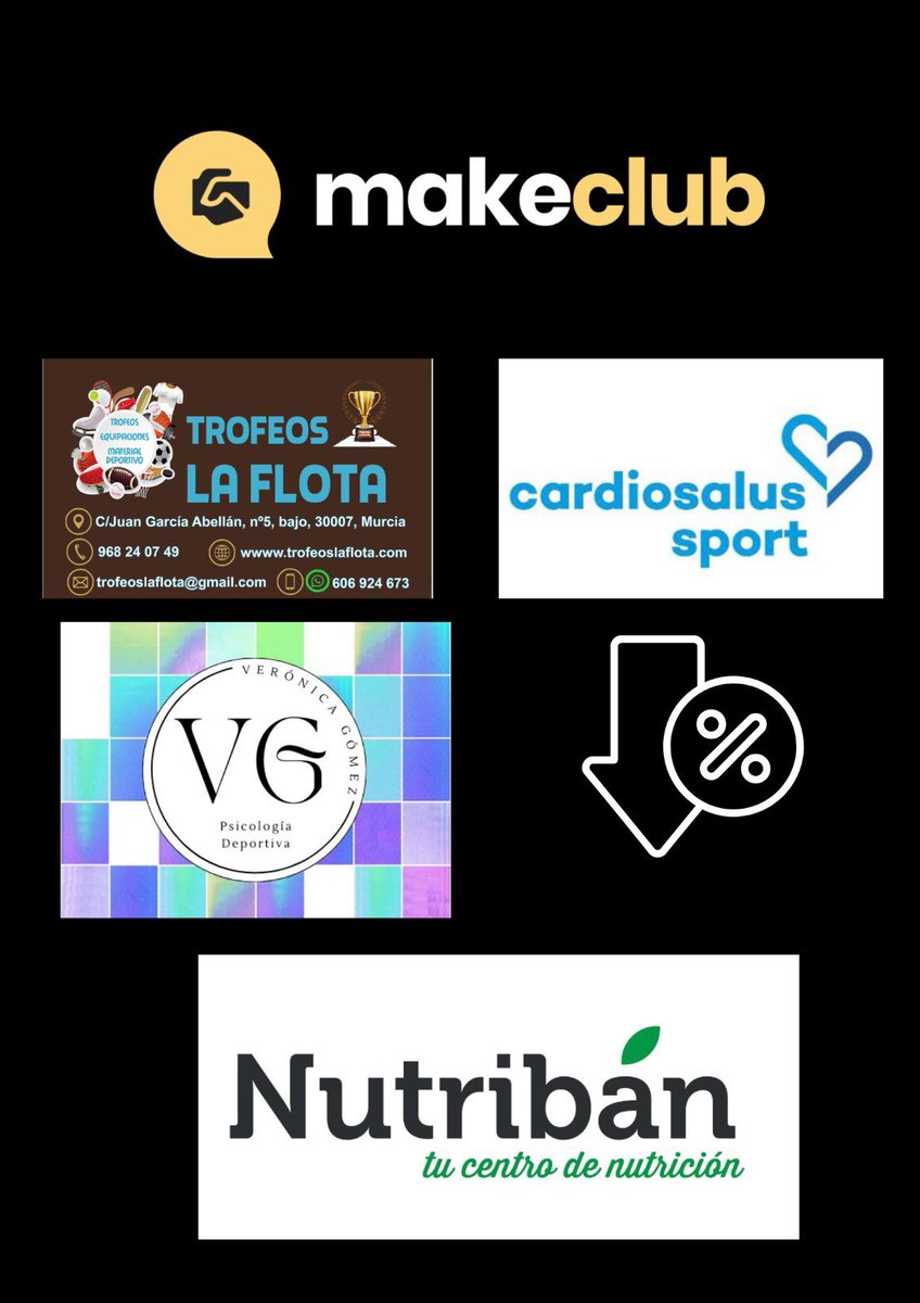 MakeClubMurcia's tweet photo. Algunos de los beneficios que disfrutarás por pertenecer a la familia Make Club Murcia!! https://t.co/30Kjm9Ldf6