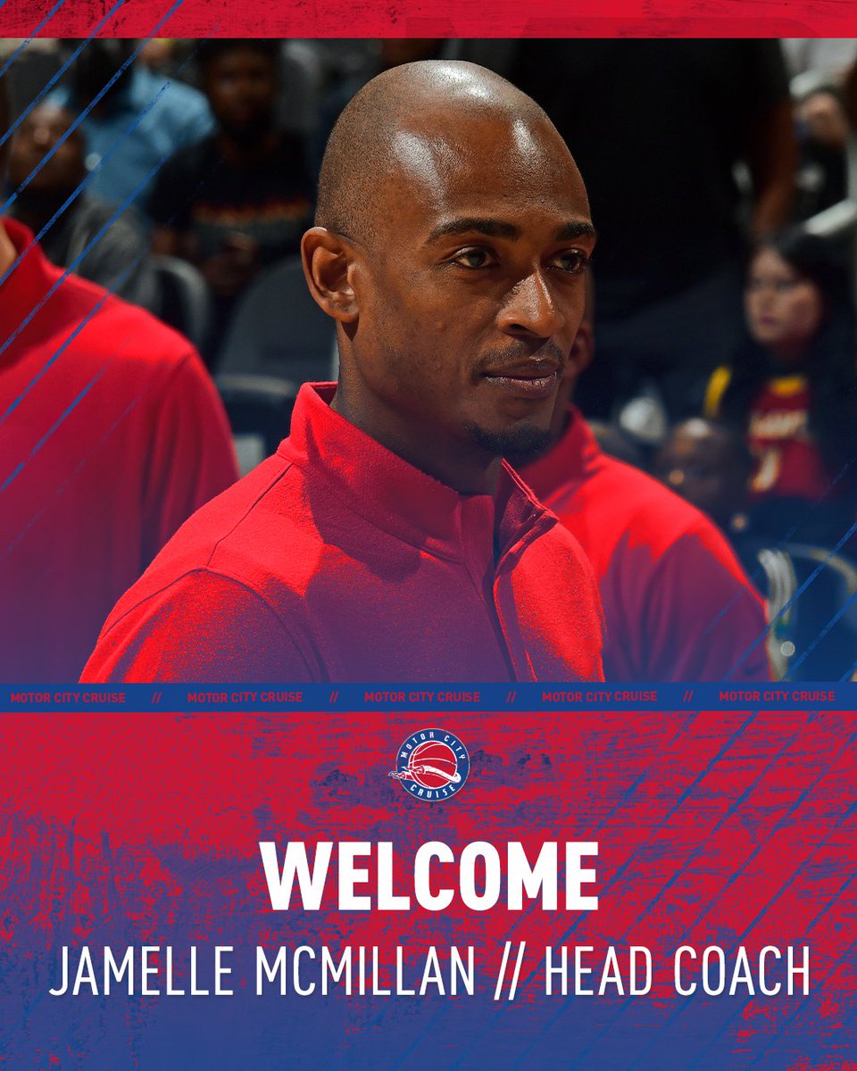 OFFICIAL - Jamelle McMillan has been named as the new Head Coach of the Motor City Cruise!