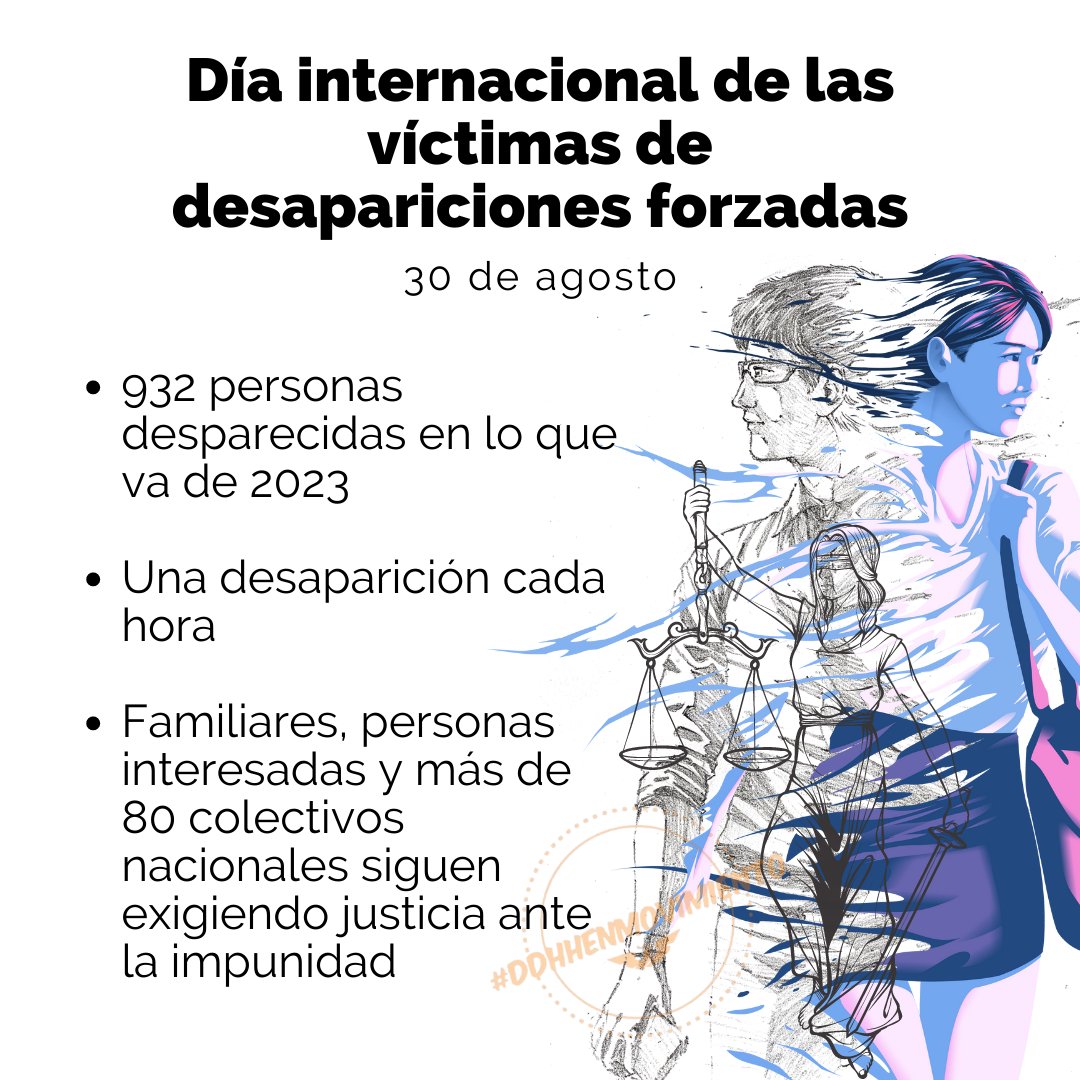 DipLauraDDHH's tweet photo. Hoy es el Día internacional de las víctimas de #desaparicionesforzadas. Familiares, personas interesadas y más de 80 colectivos nacionales siguen exigiendo justicia ante la impunidad. ¡Tu búsqueda también es mi búsqueda! #DDHHEnMovimiento https://t.co/HovHxI5NyF