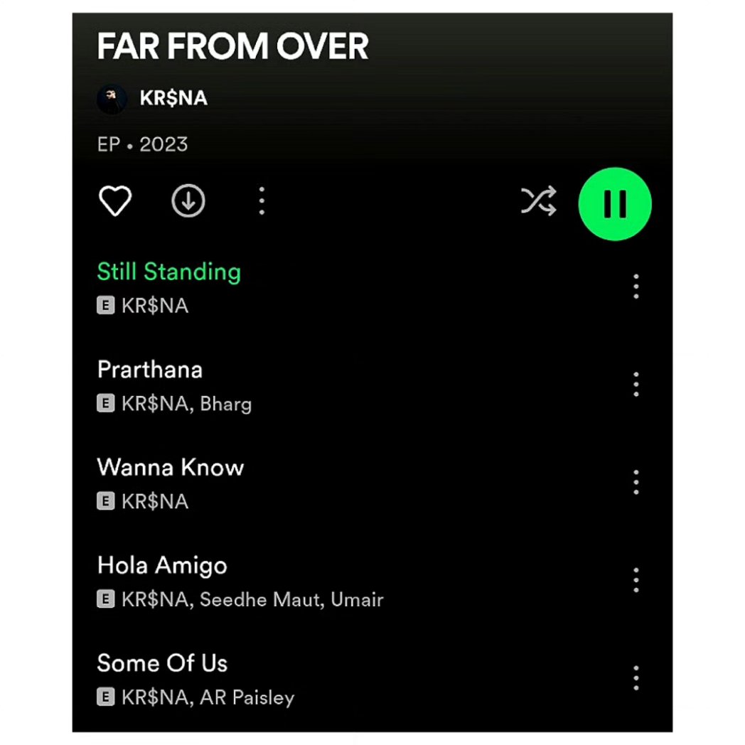 realmussu_'s tweet photo. @realkrsna drops an ep ( far from over ) tysm bhaiya 😭 Lesss fckinggg Go 🔥 #krsna #farfromover https://t.co/qHZJcTT3Za