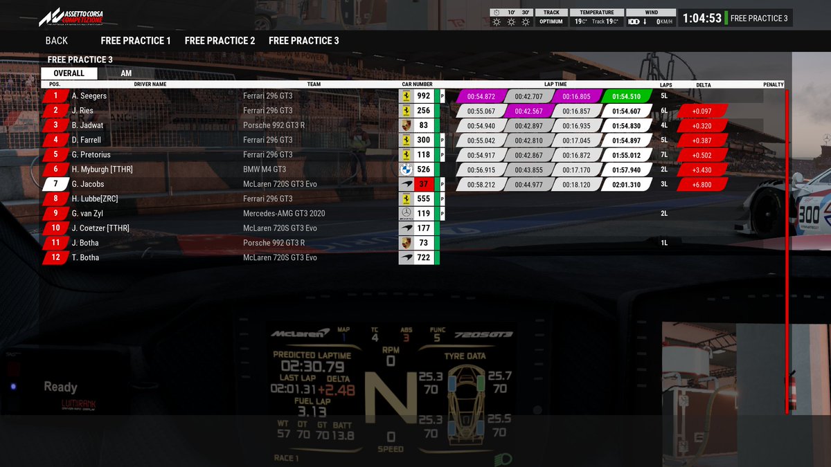 GerritJacobs5's tweet photo. After a short break I'm back. Practice for the Nürburgring started tonight. Best lap time for the night was 2:01.310. I'm planning to get sub 2min tomorrow night. Come check out my practice sessions on https://t.co/bCf8kRcZRh

@AC_assettocorsa @RaceFacePro #Simracing #McLaren https://t.co/i0Ae9eUfp5