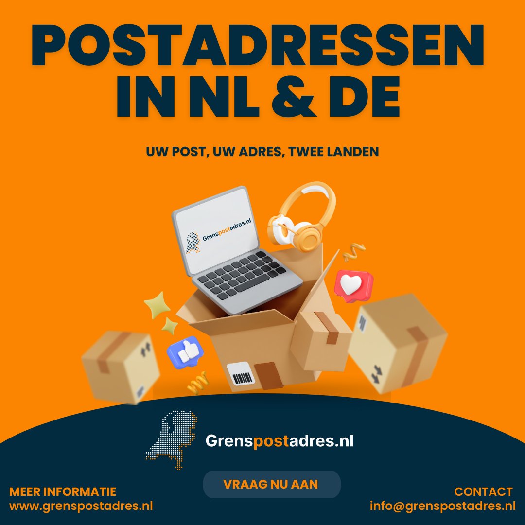 grenspostadres's tweet photo. 📬🏡 Ontvang uw post in Nederland én Duitsland met Gemak! Met https://t.co/EVa9fYy6c8 is grensoverschrijdend postbezorging nu eenvoudiger dan ooit. 🇳🇱📮🇩🇪 #GrensPostAdres #Postontvangst #Gemak #Nederland #Duitsland #Grensoverschrijdend #Innovatie #Handigheid #postadresduitsland https://t.co/EB0rMb7MHi