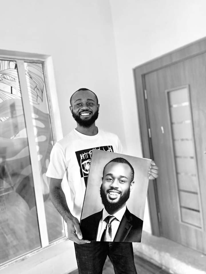 YateghteghSKY's tweet photo. Earlier today, I had a heartwarming surprise at @SKYHubNigeria. A young and cheerful fellow named Godwin Penda dropped by, and his visit came with a thoughtful gesture. He gifted me a portrait 🥰. With a beaming smile, he said, "Oga Sky, I've never really given you anything before, so here's a little token for you."😁

Godwin is quite a talent. He's a graphics designer, a blogger, and he's even diving into the world of web development. He's been a friend, colleague, and even teammate on the volleyball court. Yes, I play volleyball 😀!

If you're in Makurdi or anywhere else, and you're in need of graphic design, branding services or something like this, don't hesitate to reach out to Godwin. He's a BSU student juggling his studies and this cool side hustle. Let's support his skills.

Thanks a bunch, Godwin, for your thoughtful gesture and for being such a great all-around guy! 🌟🙌