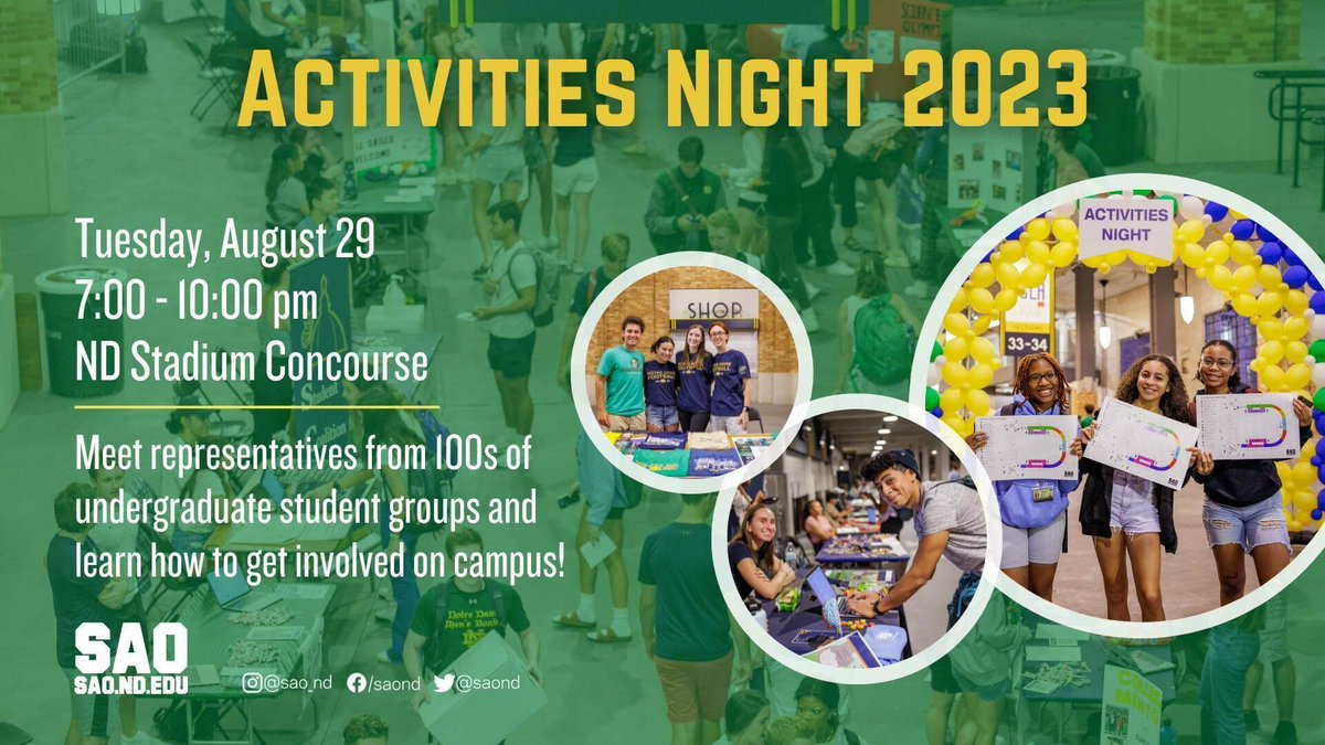 Students! Come find us at Activities Night TONIGHT from 7:00 - 10:00 pm in the Stadium Concourse. Chat with us about the new Museum and how to get involved with our Student Programming Committee. We can't wait to meet you!