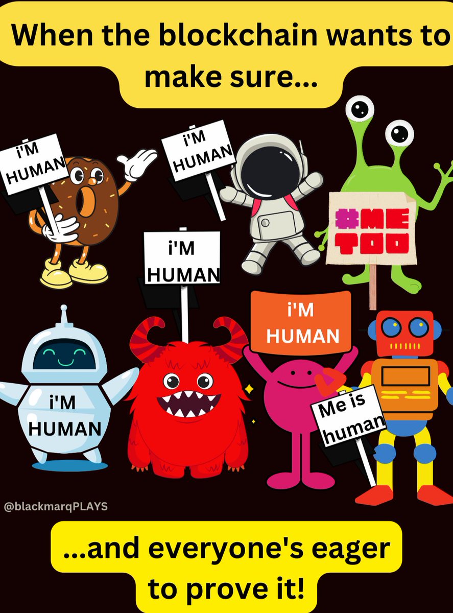 0xblckmrq's tweet photo. @0xHolonym Proof of Humanity: Where even digital beings want to feel validated! 🤖🙋‍♂️ #BlockchainInclusion #HumanityVerified #HolonymMeme https://t.co/stt3e9ZUO0