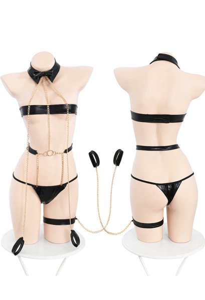 I just received Sexy Lingerie Set Bandage Bowknot Chain Collar Lingerie Set with Leg Ring from Anonymous<a href="/tag/throne"class="tags"><span>#throne</span></a><a href="/tag/wishlist"class="tags"><span>#wishlist</span></a>