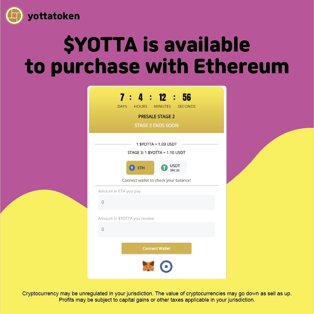 yottatoken's tweet photo. https://t.co/svuCiM57cx
Now on pre-sale. https://t.co/NCVcAsDE4A