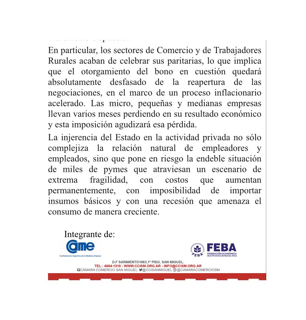 El mecanismo de ajuste salarial del sector privado son las paritarias