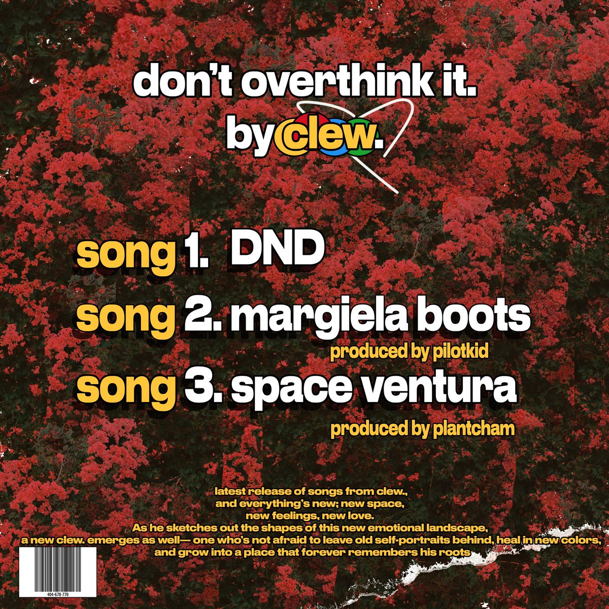 clewlife's tweet image. “don’t overthink it” EP OUT RN🫂