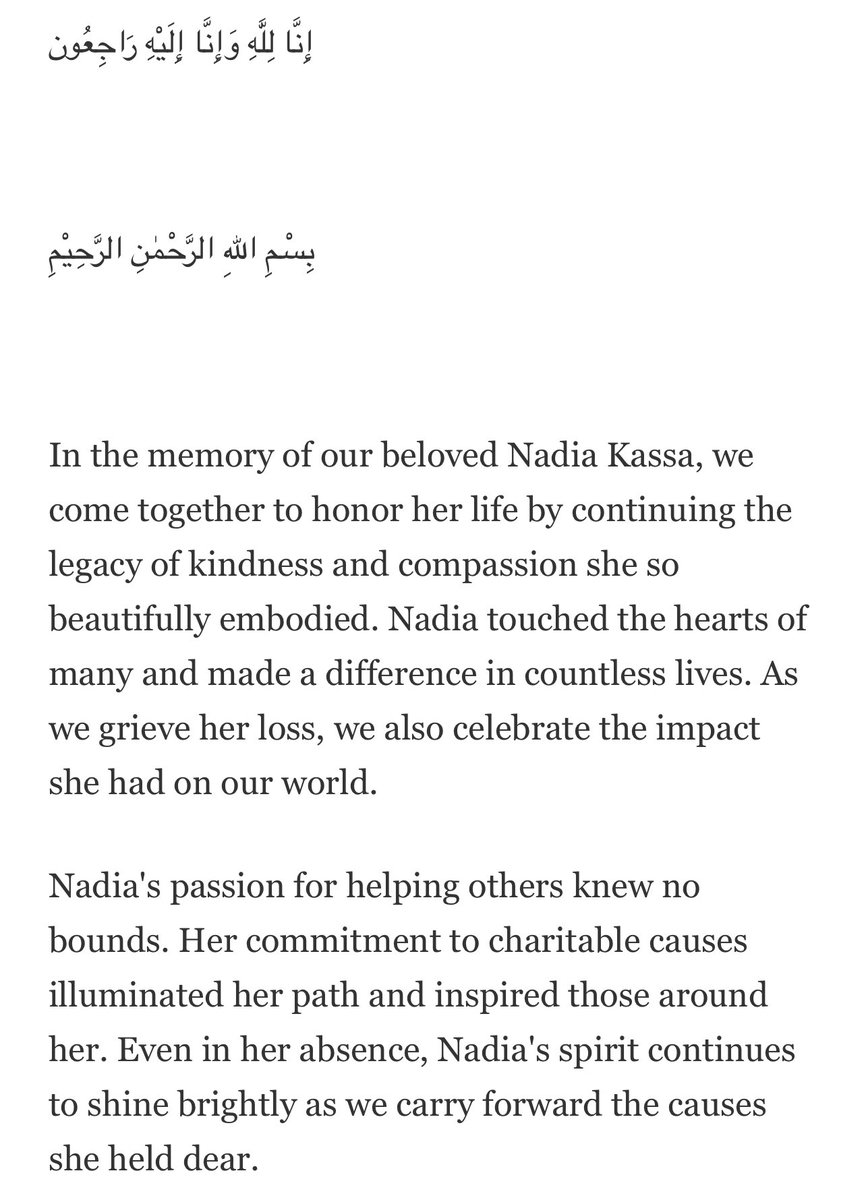EdenBFKN's tweet photo. In honor and memory of #NadiaKassa ❤️🤍🕊️ May she be at peace and continue to shine ✨ 

Her family is constructing a water well💧in her name, symbolizing her commitment to providing life-giving resources to communities in need. 

https://t.co/xRXOyan0eR https://t.co/70O2O6Z9RU