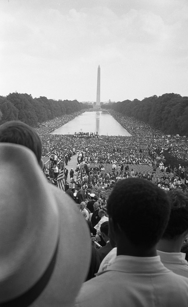 RealLyndaCarter's tweet photo. 60 years ago today. 
With the rise of white supremacist violence, including the shooting in Florida this weekend, Dr. King’s iconic speech at the #MarchOnWashington remains devastatingly relevant and necessary. https://t.co/nz3r0JkrB1