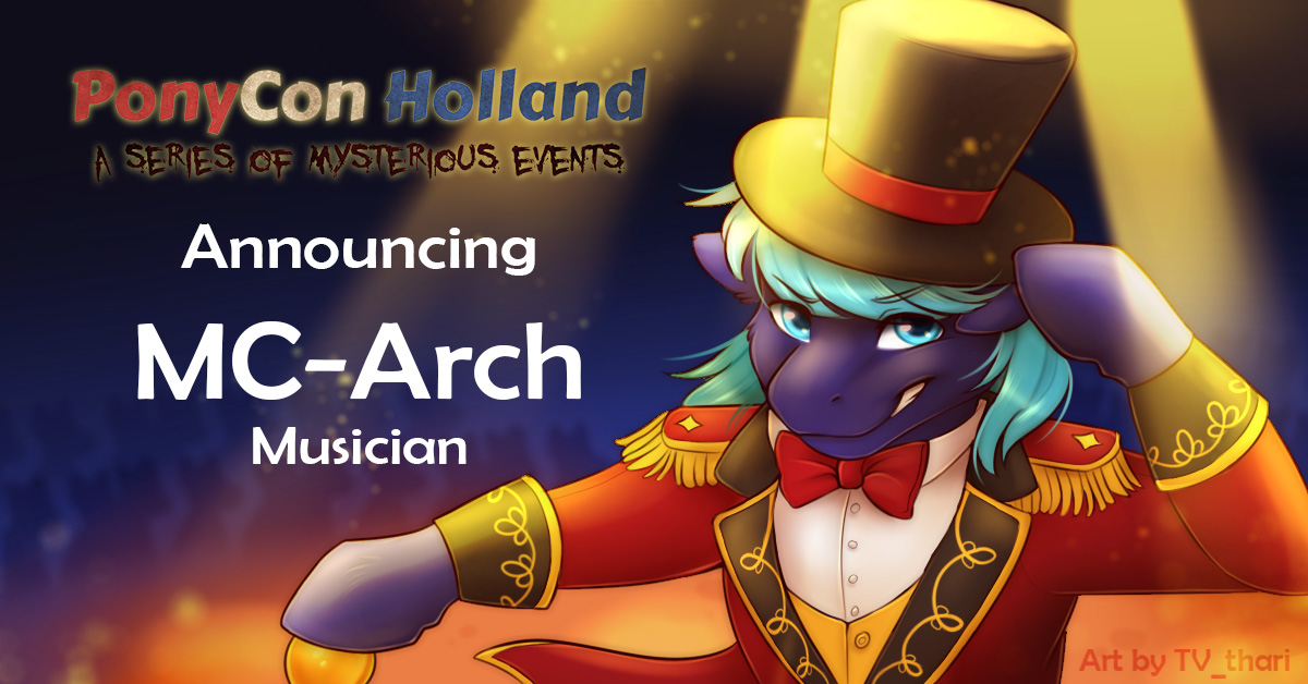 Fillies and gentlecolts!
Prepare for a one-of-a-kind musical  journey! We’re thrilled to introduce homegrown talent MC-Arch,  affectionately known as “Mossel,” within the Dutch Brony Community, who  will be gracing the stage at PonyCon Holland 2023!

Art by <a href="/TV_thari/">𓄿 ☽ • TV_thari • ☾ 𓄿</a> 

Let Arch