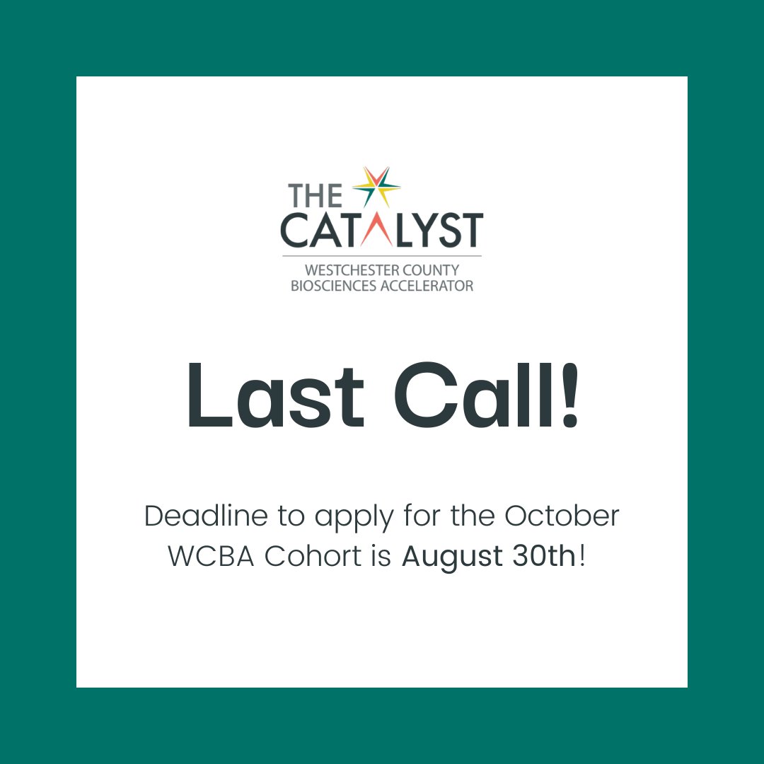 Don't wait - apply for our October WCBA cohort by August 30th to be considered for this unique opportunity. Take the first step towards building your successful healthcare venture here: bit.ly/3YS9kcq