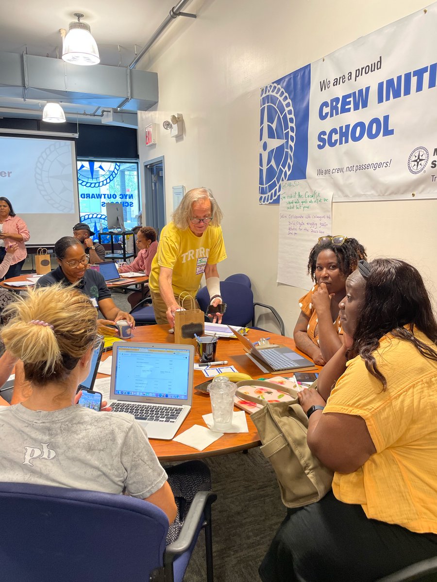 NYCOutwardBound's tweet photo. Crew Insitute is in full swing! New and returning #CrewInitiative schools attended this PD to help center their Crew work in equitable, #liberatorylearning and strengthen their facilitation and leadership skills. https://t.co/fpEiqTcLS1