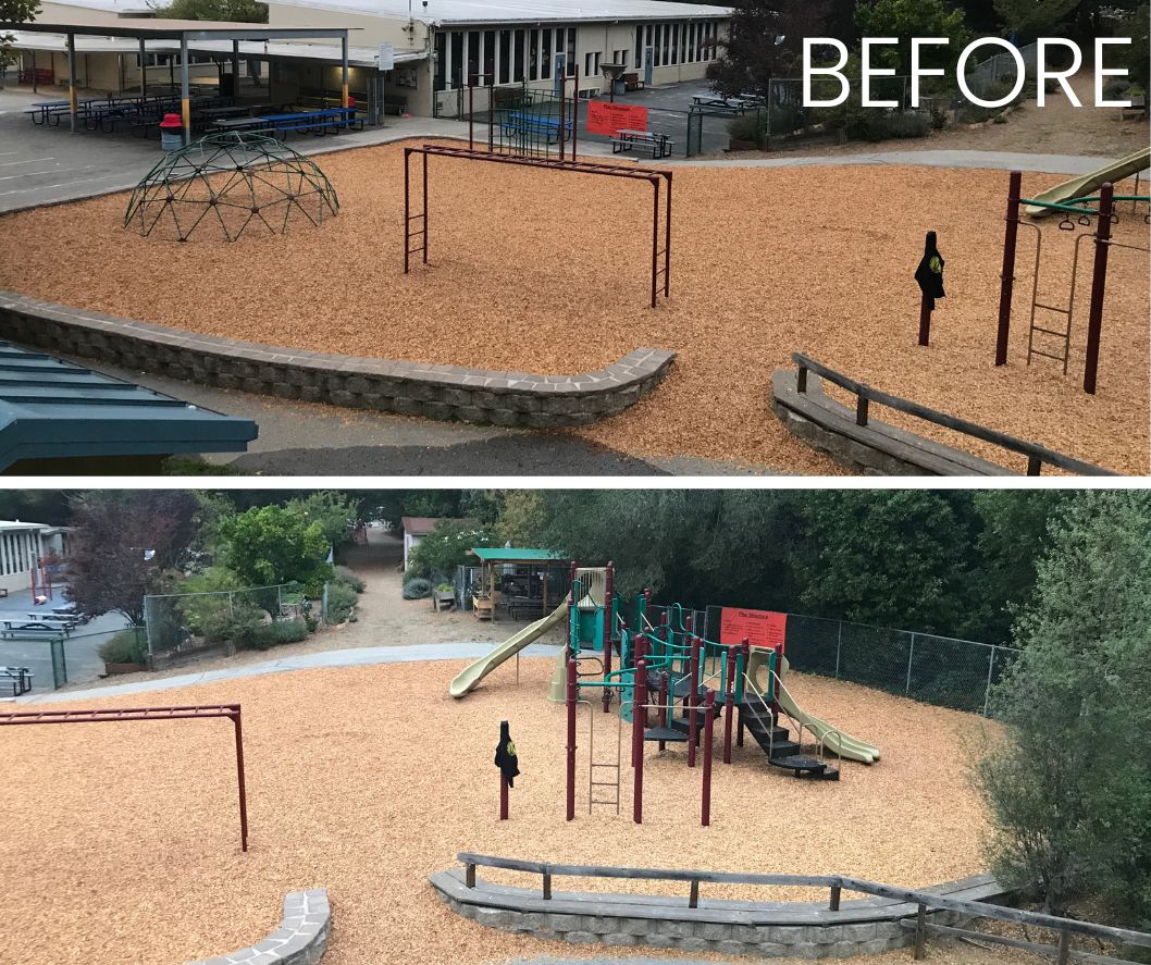NorCalRec's tweet image. 🚀 Exciting News! 🌟 We teamed up with @playandpark Structures to bring a jaw-dropping transformation to San Lorenzo Valley Elementary School in Felton, CA!
From a worn-out playground that had seen better days, to a vibrant and dynamic play area🔄➡️