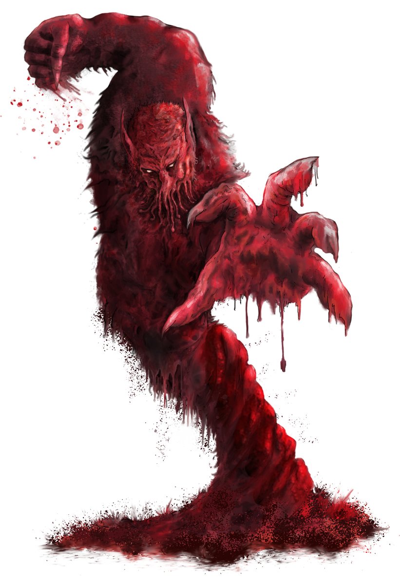 Found an old drawing I did from 2017 for a Torchbearer RPG adventure that never got made.

This is a blood golem that lived under a gladiatorial arena.

Found him on an old shared drive. It's like running into an old friend on the street.

Hello, ol' friend.