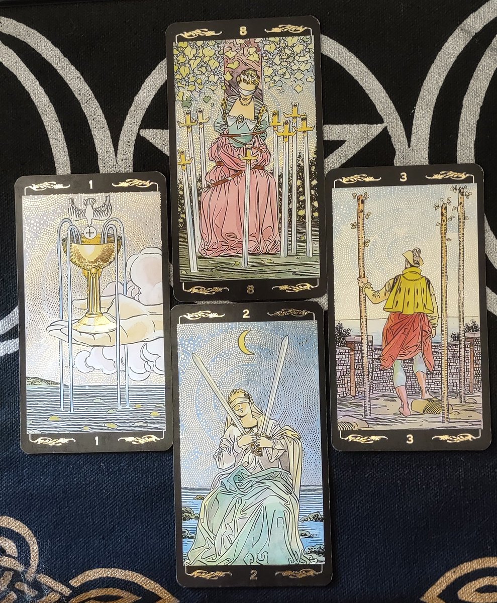 #August28  #TarotReading 
#TarotMessage in a #4CardDraw 
The hand holds the #AceofCups 
#Love #Awareness #Occult #SpiritualKnowledge
#Restrictions #Denial #CrossRoads 
#Planning  #Future #Opportunity 
#YayDeath  #BlueMoon
#FullBodyMassage
#NakedWitches #Ritual