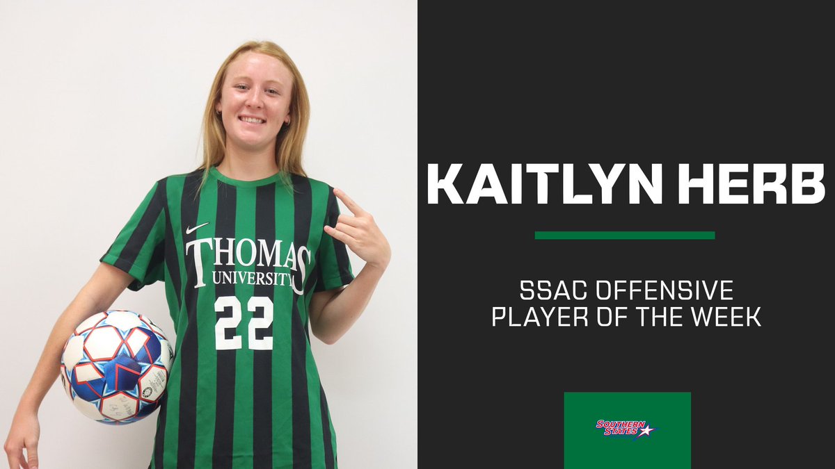 TU Women's Soccer (@nighthawkswsocc) on Twitter photo You all may know her as "Herbie"...
Over here we call her "Herbie THE GOAT" 😤.
Congratulations to Freshman Kaitlyn Herb for being named this week's <a href="/SSACsports/">Southern States</a> Offensive Player of the Week!
Herb becomes the first Night Hawk in our SSAC journey to earn the conference award. You all may know her as "Herbie"...
Over here we call her "Herbie THE GOAT" 😤.
Congratulations to Freshman Kaitlyn Herb for being named this week's <a href="/SSACsports/">Southern States</a> Offensive Player of the Week!
Herb becomes the first Night Hawk in our SSAC journey to earn the conference award.