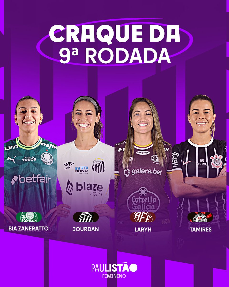 VOLTAMOS! Fim de mais uma rodada e bora eleger a Craque da Rodada. 

Bia Zaneratto, do <a href="/Palmeiras_FEM/">Palmeiras Feminino</a>, Jourdan, das <a href="/SereiasDaVila/">Sereias da Vila</a>, Laryh, das <a href="/guerreirasgrena/">Guerreiras Grenás</a>, e Tamires, do <a href="/SCCPFutFeminino/">Corinthians Futebol Feminino</a>, estão concorrendo. 

Deixe seu voto no próximo tweet.