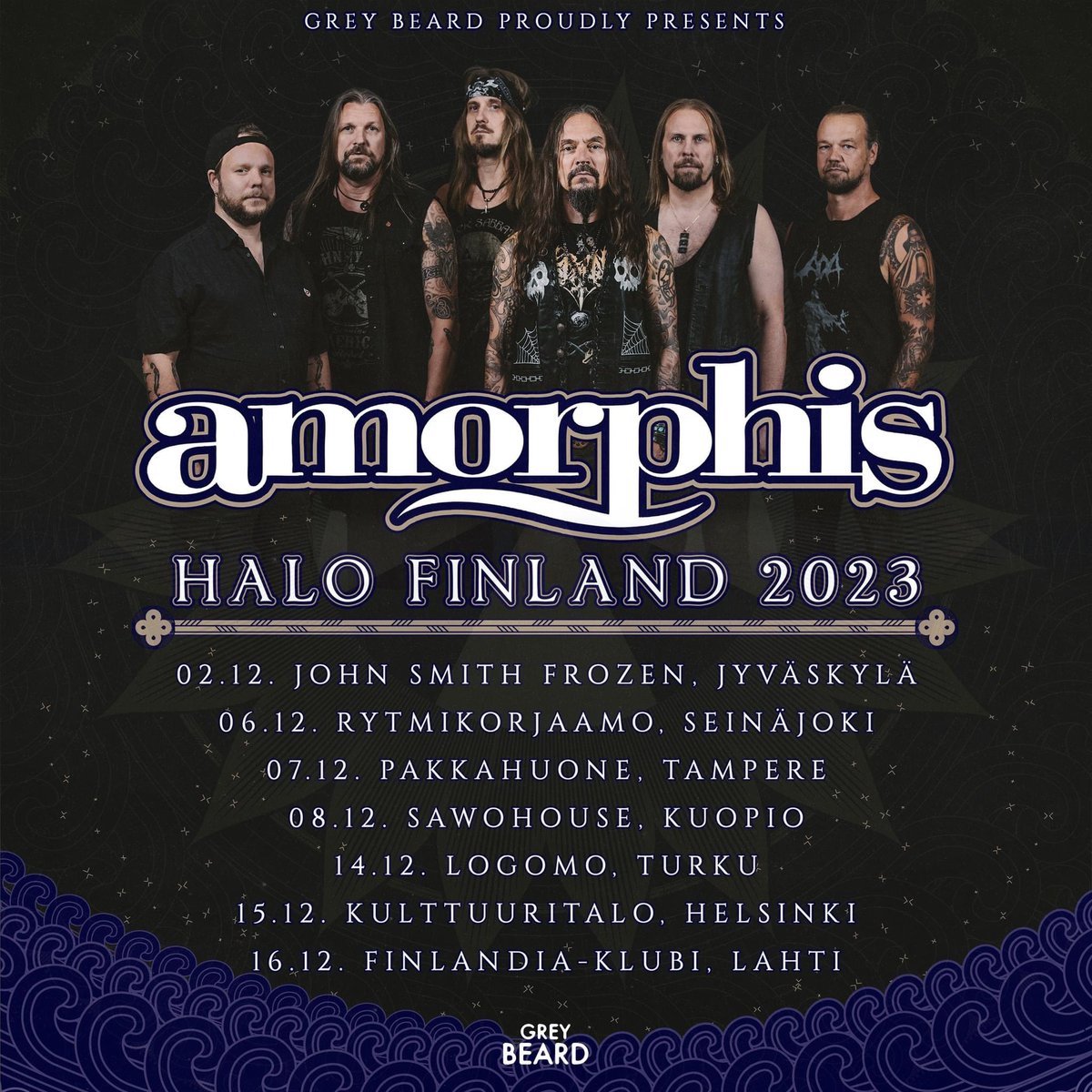 🇫🇮 Tickets are on sale for the Halo Finland 2023 tour! These dates will sell quickly, so don't miss your opportunity to join us in December. amorphis.net/tour #amorphis #amorphishalotour