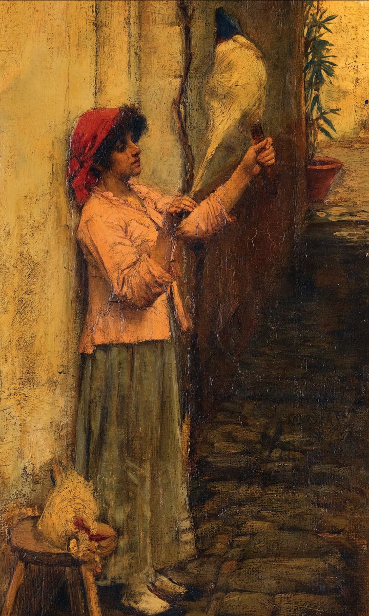 A Neapolitan Flax Spinner by John William Waterhouse (1868-1930); painted 1877
#art #artwork #artworks #artist #painting #paintings #johnwilliamwaterhouse #waterhouse #naples #neapolitan #italy #italian #italianart #italianpainting #victorian #paintingoftheday #victorianpainting