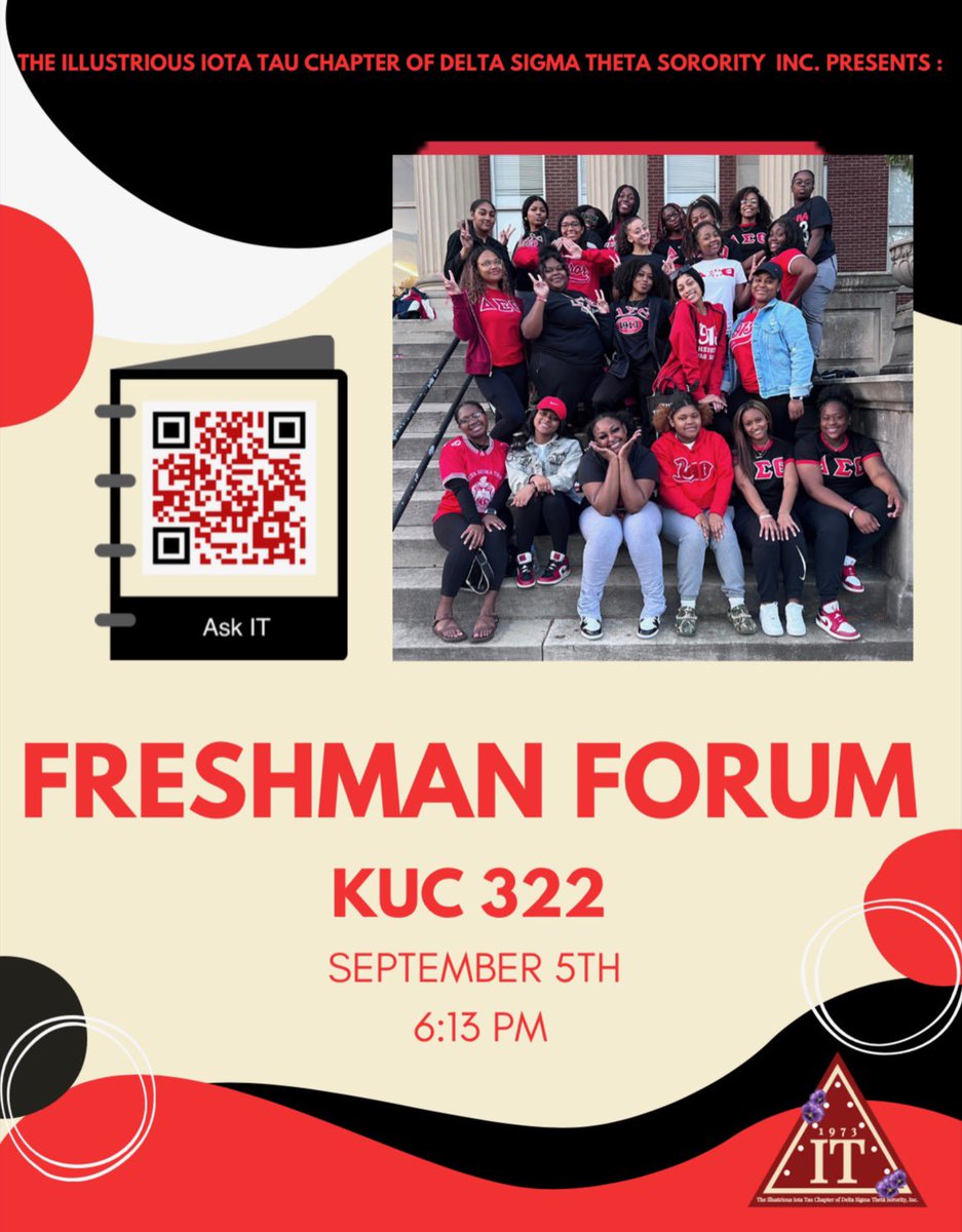 📚✏️ School is in session and we’re here to answer every question as we know navigating campus life can be tricky. Scan the QR code and ask away. Questions will be answered at our back to school event on September 5th. #MtsuDeltas #mtsufsl