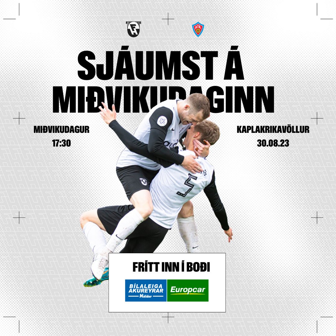 FRÍTT INN🤙
Mætum á völlinn!
🍔🍻