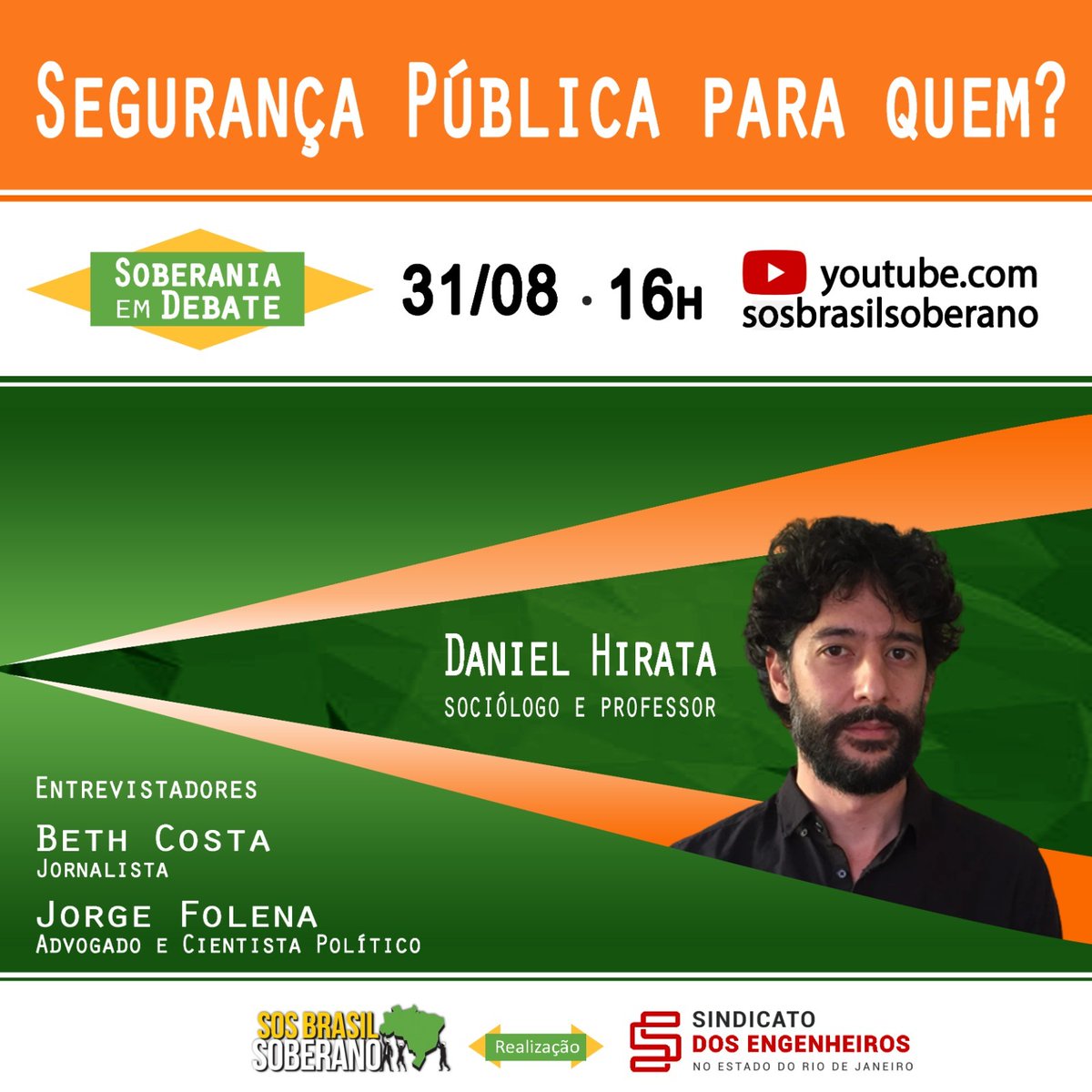 geni_uff's tweet photo. Com o objetivo de debater os desafios da segurança pública e o controle da letalidade policial, o coordenador do Geni-UFF, Daniel Hirata, é o convidado desta quinta-feira (31/08), às 16h, no Soberania em Debate! https://t.co/g2uJPpTkE7