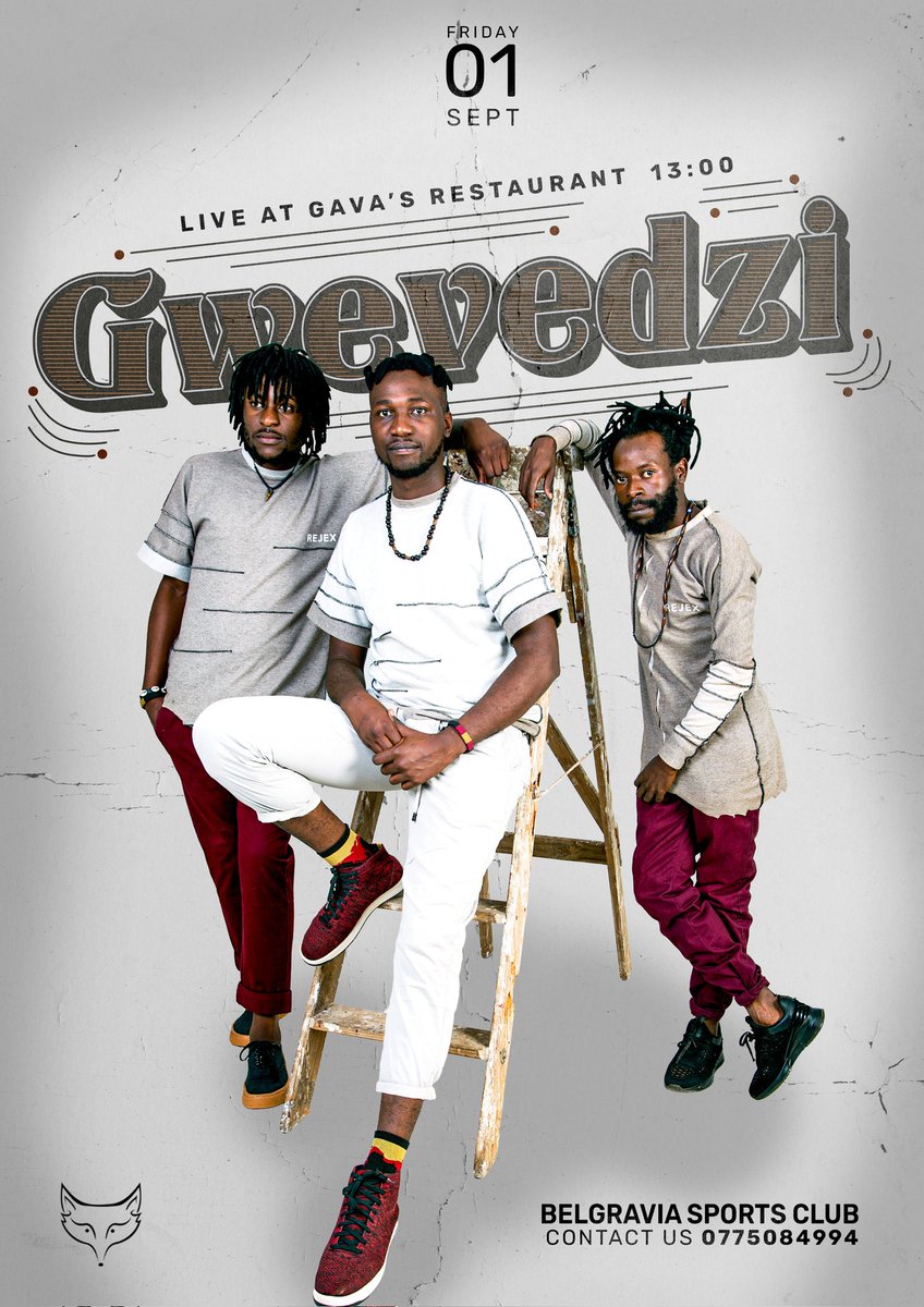 Here is something to look forward to this Friday!

 #Gwevedzi #TheGwevedziExperience #thealbumone #harareevents #livemusic