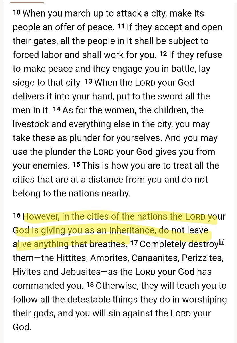 Ok so let me get this straight. You say that in Deut. 20:13-14, the biblical god, who you think is Jesus, lays out principles of war. In these verses, Jesus says kill every man and take the women and children as plunder (slaves). Not so peaceful! But, according to you, Moses…