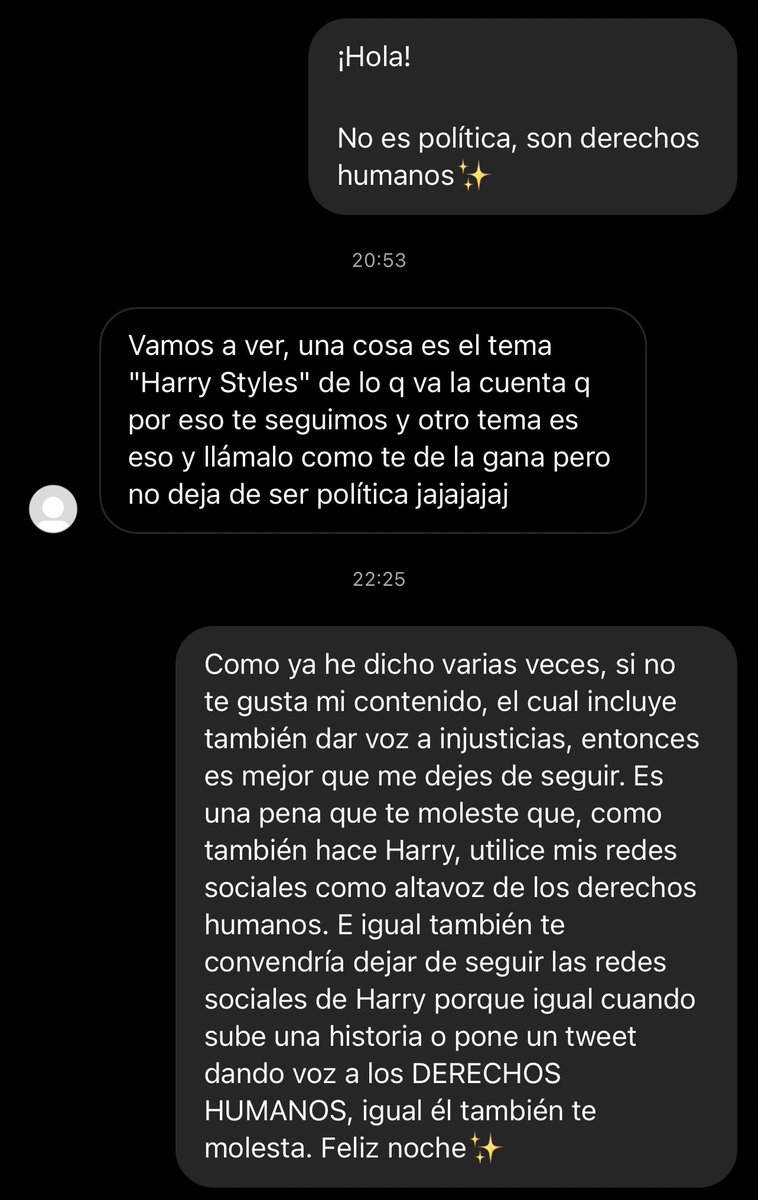 Fin del comunicado. 

Este mensaje va para esta persona y para todas las personas que piensan igual, si no te gusta mi contenido, no es obligatorio seguirme, ni pasar un mal rato leyendo mis tweets❤️‍🩹