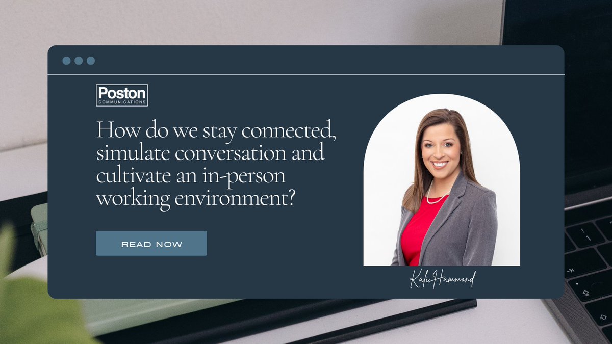 poston's tweet image. Over the past few years, the corporate world has learned a lot about working in a remote environment. In a recent blog post, Vice President Kali Hammond, outlines one of the most important lessons: staying connected. bit.ly/3QW14WM #remote #virtualteam #stayingconnected