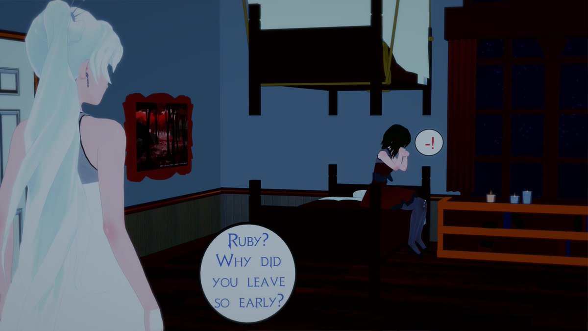 SchneeDoTTy's tweet photo. ( 1/3 Small video at the End-!  More in the Comments-! )

Ruby left the Dance early, Why was the issue..?
Weiss goes to see why.

#RWBY #RWBYFanArt #WhiteRose
#GreenLightRWBYVolume10 https://t.co/9b4IQW4pg7