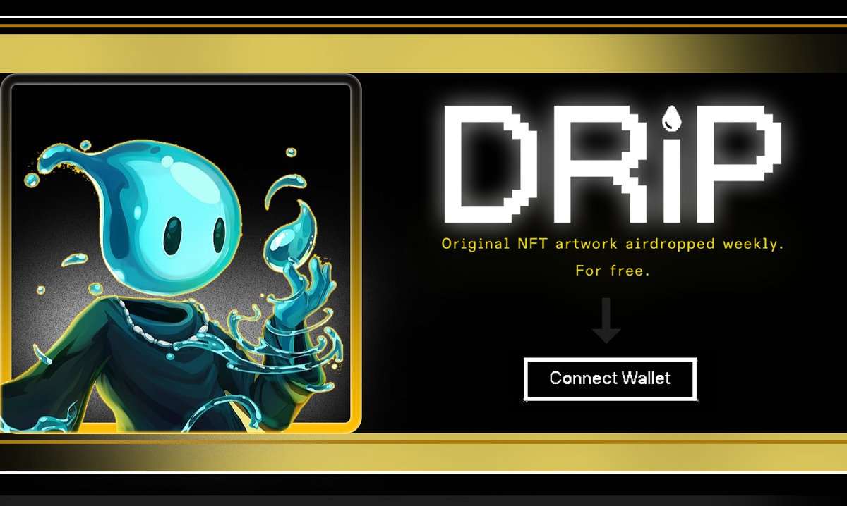 🔥1 of 1 NFTs 🔥 dropped in your wallet, for FREE, every week, with possibilities of getting additional benefits other than just drip!

Let's dive into <a href="/drip_haus/">DRiP 💧</a> 🧵
