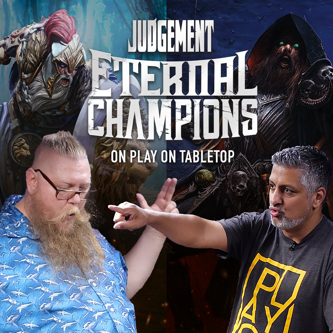 Did you catch the newest Judgement: Eternal Champions battle on @playontabletop ? This time, Jind and Tycho face off with 5 Heroes, each, on our 5v5 Battle Mat! youtu.be/rX61Mw6MoLE?si… #playjudgement #tabletopgaming #tabletopminiatures