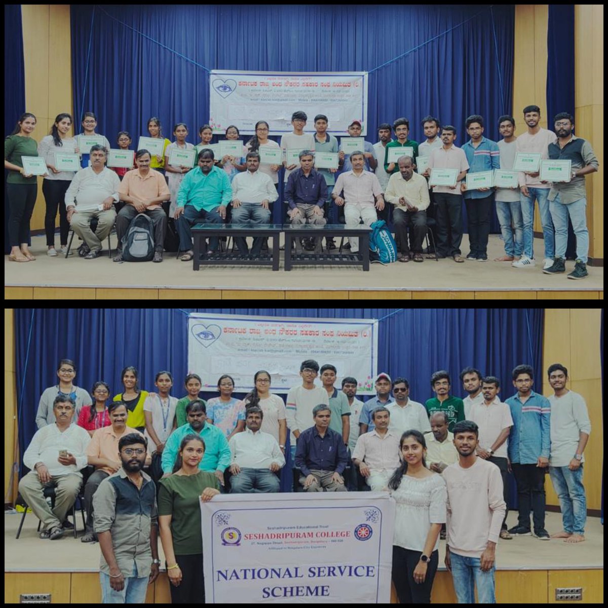 SdcNss's tweet photo. #NSS Volunteers of Seshadripuram College actively volunteered in the 5th Annual General Meet of All Members
organised by the Karnataka State Blind Government Employees Association on 27th August 2023.
@_NSSIndia @KarnatakaNss @nssrdbangalore https://t.co/v3xNurMNVj