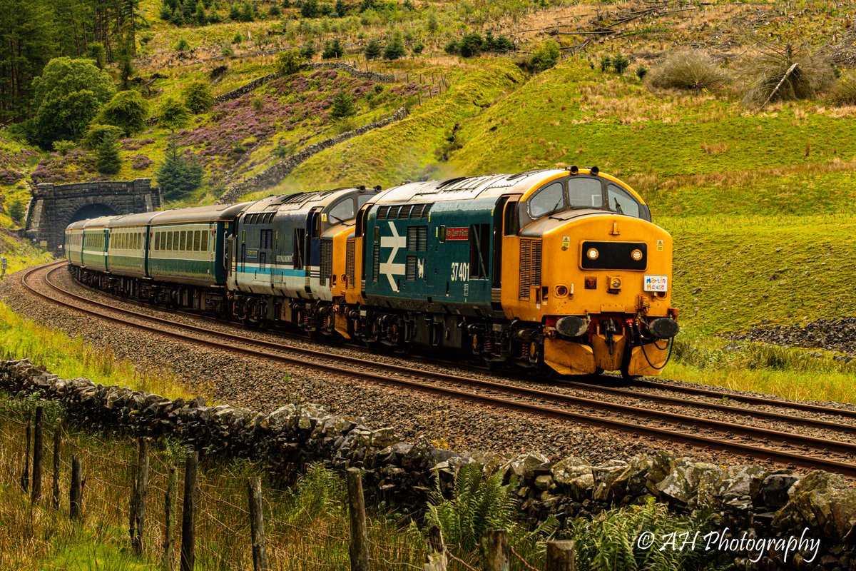 andrew_herny's tweet image. Some growlers at the northern end of Blea Moor Tunnel as 'The Garsdale Growler' Branch Line Society Rail Tour, running as 1Z63 Ribblehead Virtual Quarry to Carlisle, with 37401 leading 37425 'Sir Robert McAlpine'. @TheGrowlerGroup #BranchLineSociety #Class37 #Tractor #BritishRail