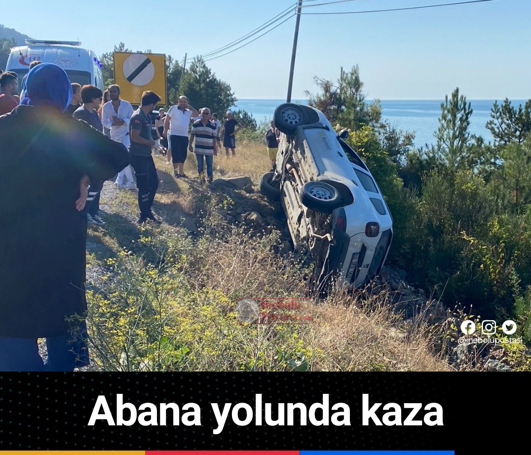 inebolupostasi's tweet image. İNEBOLU-Abana yolu Adıyaman Çayı köprüsü mevkisinde kontrolden çıkan araç şarampole devrildi.

Kazada yaralanan olmazken araç bulunduğu yerden İtfaiye ekiplerinin müdahalesi ile çıkartıldı. 
#inebolu #abana
