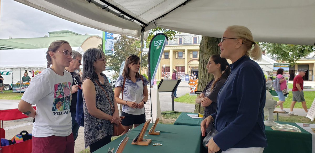 Great day at the @NYSFair. ESF is proud to continue its partnership with @NYstateparks to bring interactive activities to the fair and help visitors get excited about science.