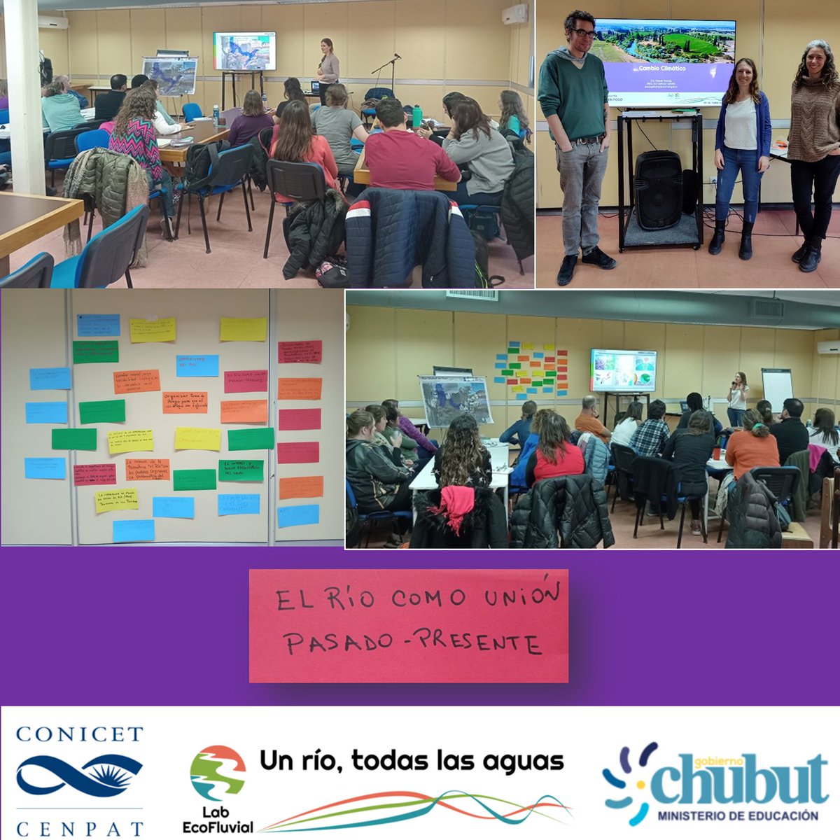 lasaguasdelrio's tweet photo. Junto a 32 docentes de Puerto Madryn y Pirámides y durante tres días compartimos saberes y herramientas para tratar temáticas socio-ambientales de la cuenca del #RíoChubut en el aula. https://t.co/HMZWOLvCf1